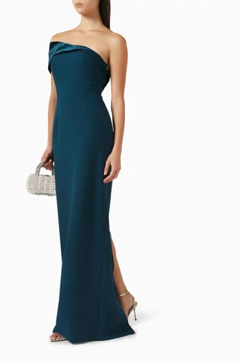 Off-shoulder Gown in Crepe