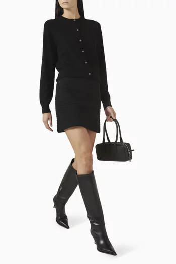 Buttoned Cardigan in Fine-knit Cashmere