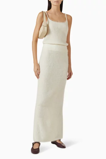 Brushed Maxi Skirt in Cashmere