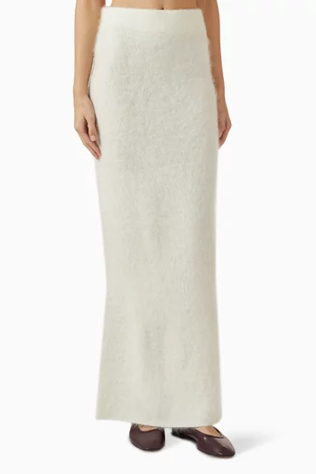 Brushed Maxi Skirt in Cashmere