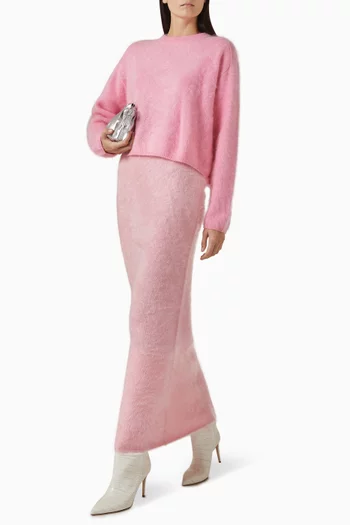 Brushed Maxi Skirt in Cashmere