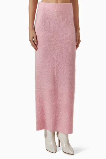 Brushed Maxi Skirt in Cashmere