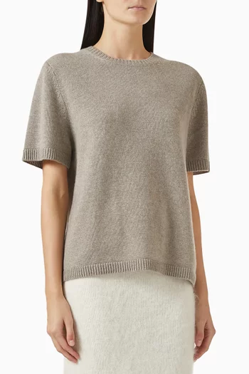 Oversize T-shirt in Cashmere-knit