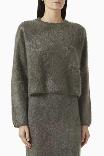 Brushed Crewneck Sweater in Cashmere