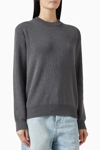 Roundneck Sweater in Cotton-knit