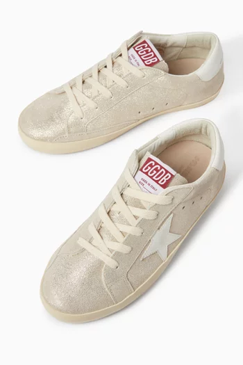 Young Super-Star Sneakers in Laminated-effect Suede