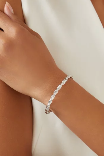 Rope Bracelet in Recycled Silver