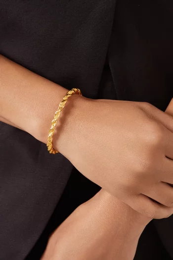 Rope Bracelet in 22kt Gold-plated Brass