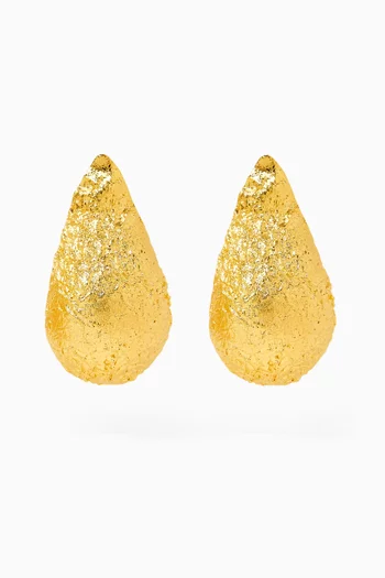 Droplet Earrings in 22kt Gold-plated Brass