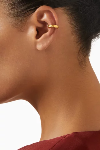 Single Ear Cuff in 22kt Gold-plated Brass
