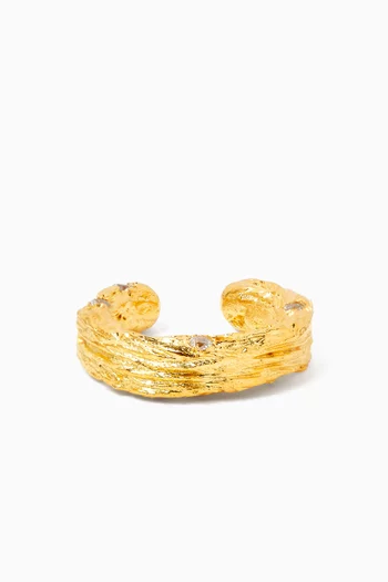 Single Ear Cuff in 22kt Gold-plated Brass