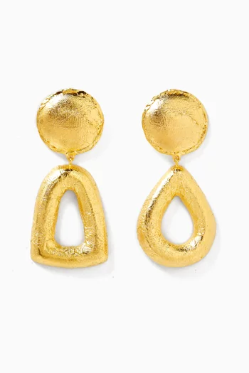 Muse Earrings in 22kt Gold-plated Brass