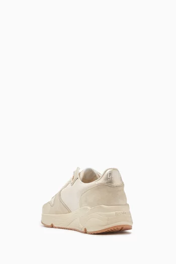 Running Sole Sneakers in Suede & Canvas