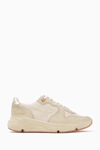 Running Sole Sneakers in Suede & Canvas