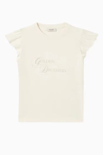 Ruffled & Embroidered T-shirt