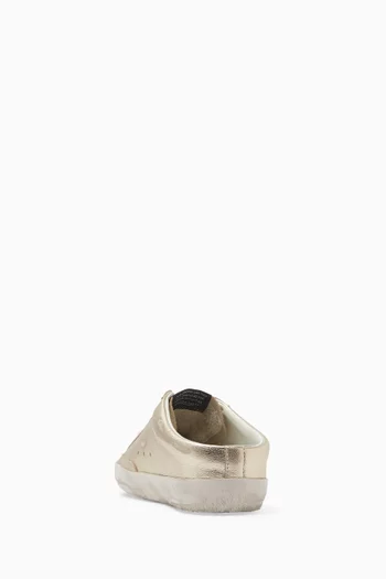 Super-Star Sabot Sneakers in Metallic Leather