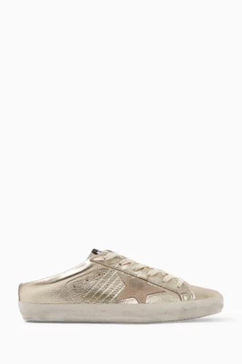 Super-Star Sabot Sneakers in Metallic Leather