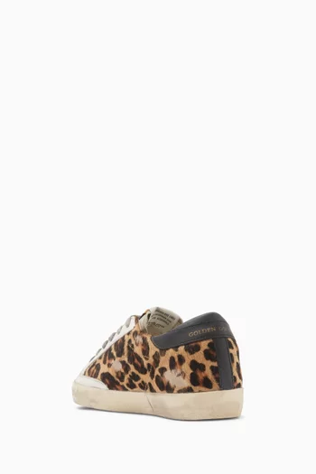 Super-Star Leopard-print Sneakers in Leather & Suede