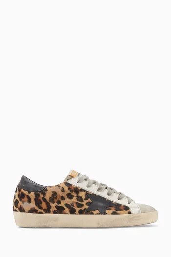 Super-Star Leopard-print Sneakers in Leather & Suede