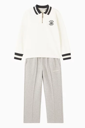 سويت شيرت بولو بشعار الماركة صوف