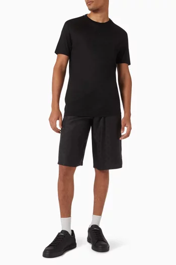 Monogram Drawstring-waist Shorts in Jacquard