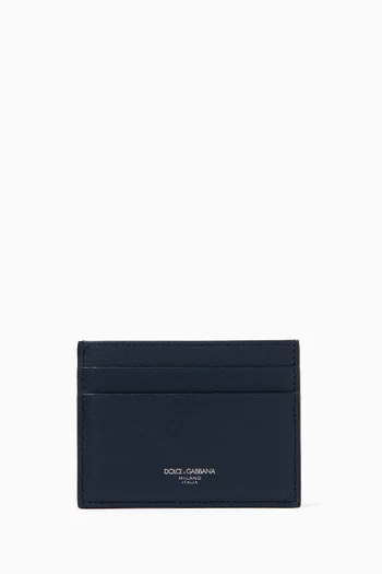 Logo Card Holder in Leather