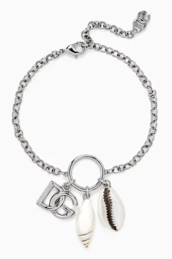 DG Shell Bracelet in Silver-tone Metal