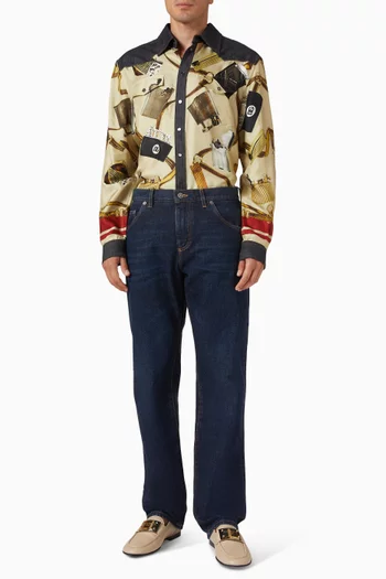 Straight-leg Jeans in Denim