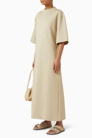 فستان بنمط تي شيرت قطن جيرسيه إيطالي