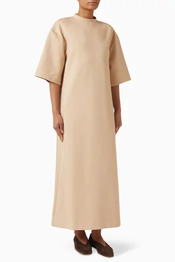 فستان بنمط تي شيرت قطن جيرسيه إيطالي