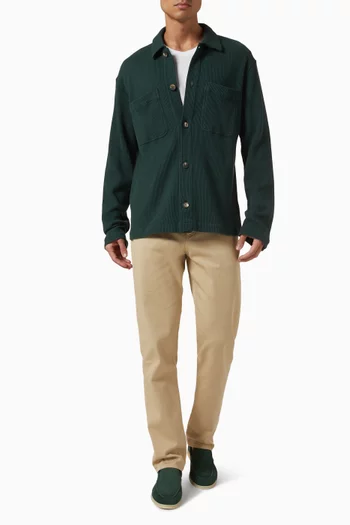 Preto Overshirt in Waffle-knit Cotton
