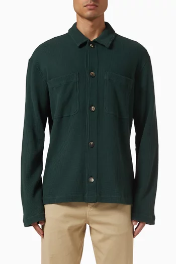 Preto Overshirt in Waffle-knit Cotton
