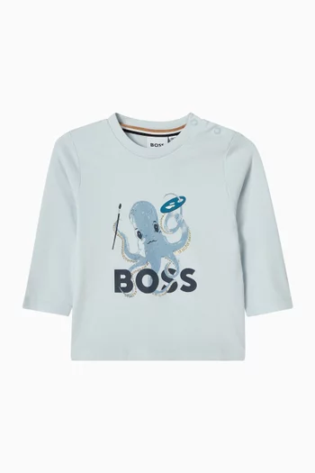 Logo Print T-shirt in Cotton-jersey