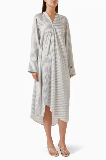 Asymmetric Shirt Dress in Viscose