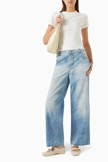 Double-waistband Pants in Cotton