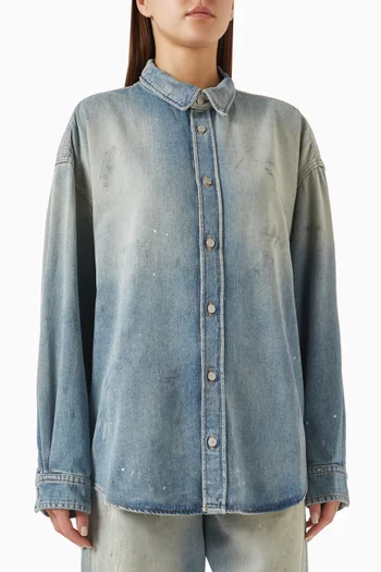 Distressed Shirt in Denim