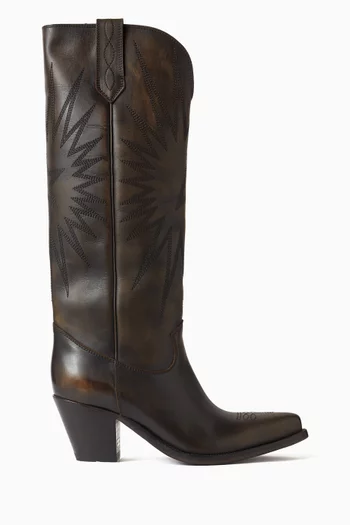 حذاء بوت ويش ستار جلد