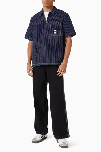 قميص واباش فضفاض دينم