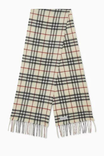 Check Scarf in Cashmere