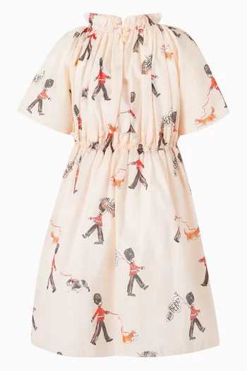 فستان بطبعة الحرس الملكي البريطاني قطن