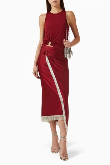 Piercing-ring Tank Top in Stretch-viscose