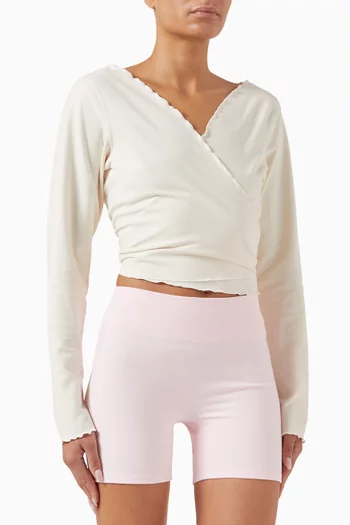 بلوزة بتصميم ملفوف قماش كلاود