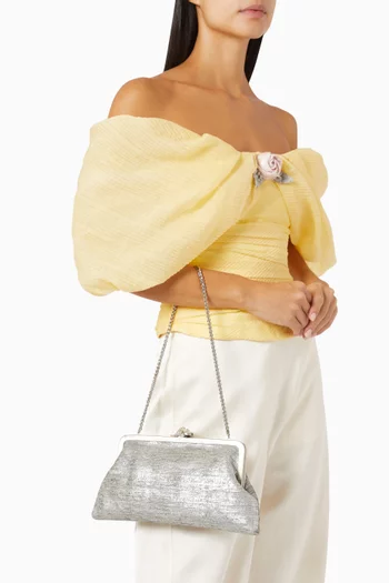 Seashell Classic Clutch in Velvet