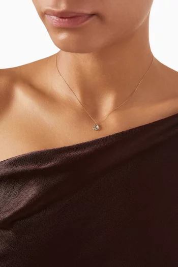 Topaz Bezel Pear Drop Necklace in 14kt Yellow Gold