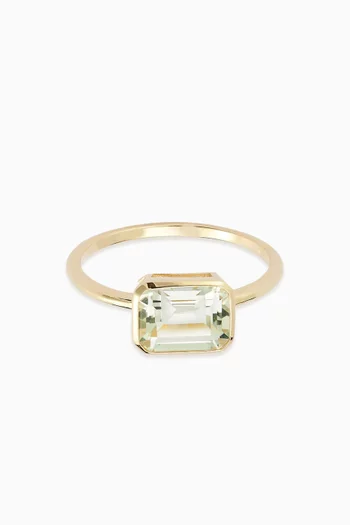 Amethyst Bezel Ring in 14kt Yellow Gold