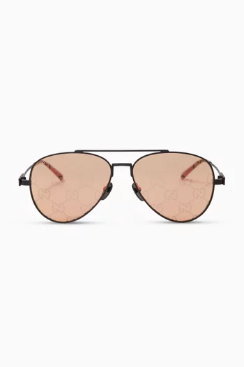 Aviator Sunglasses in Metal