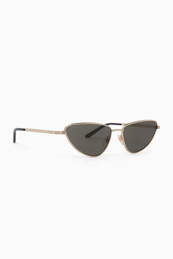 Cat-eye Sunglasses in Metal