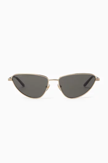 Cat-eye Sunglasses in Metal