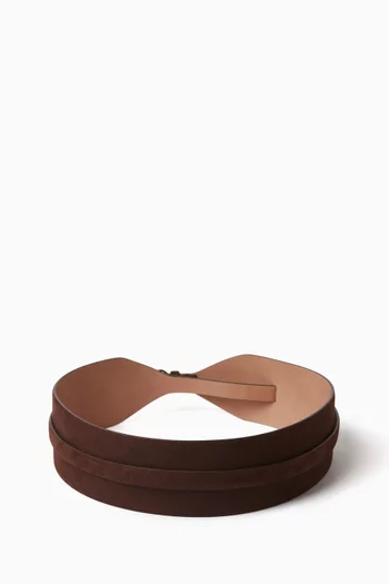 Double Large Belt in Suede