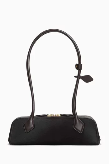 Small Le Teckel Shoulder Bag in Pony Hair